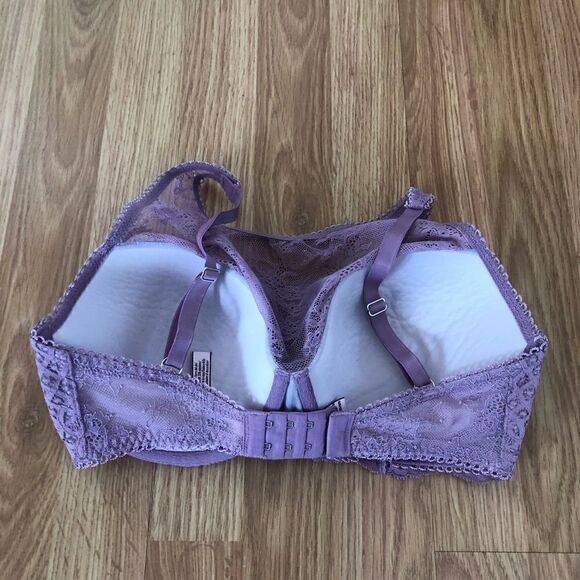 Victoria's Secret Dream Angels Lavender Purple Lace Halter Lined Demi Bra 32DDD - Picture 8 of 12